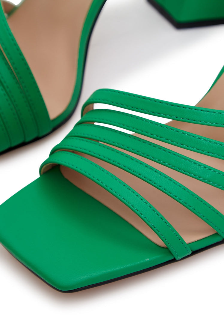 Chunky comfort sandals in green, the ultimate summer footwear for trendy and comfortable style.