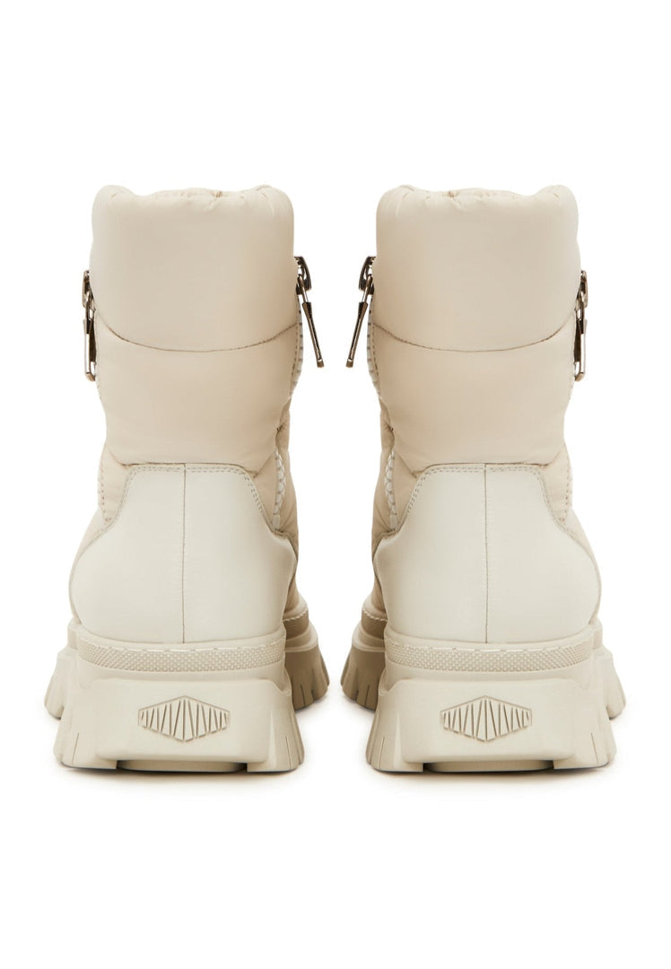 Platform Winter Boots - Beige