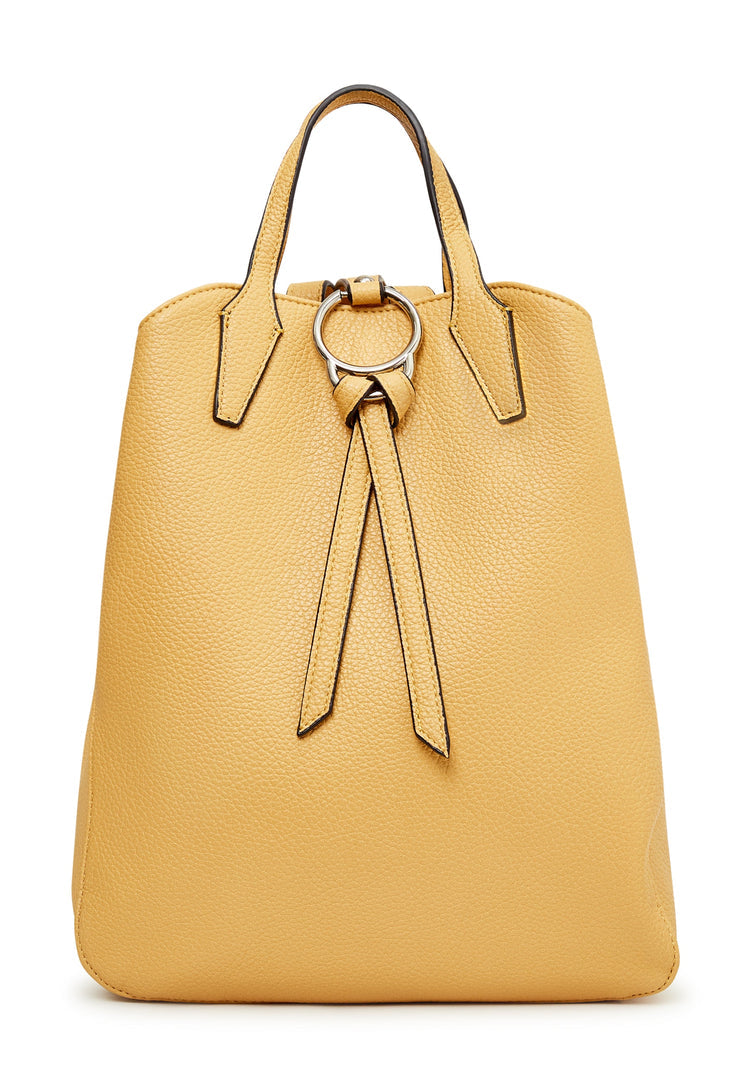 Ring Luxe Leather Backpack - Mustard