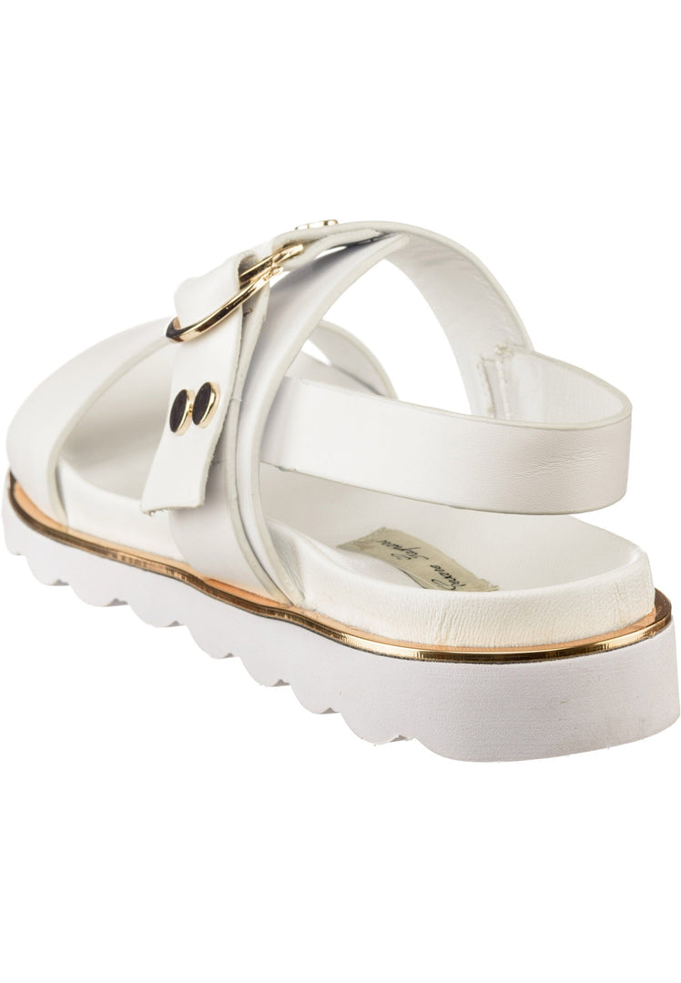Urban Buckle Sandals - White