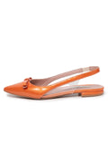 Bow Glint Slingbacks - Orange