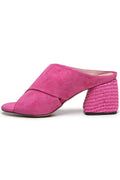 Woven Charm Mules - Fucsia