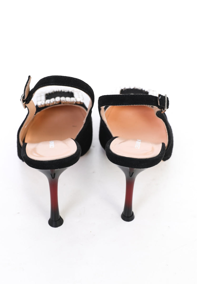 Glimmer Buckle Pumps - Black