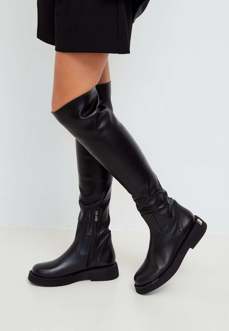 Sculpted Sleek Knee Boots