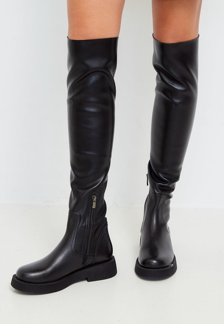 Sculpted Sleek Knee Boots