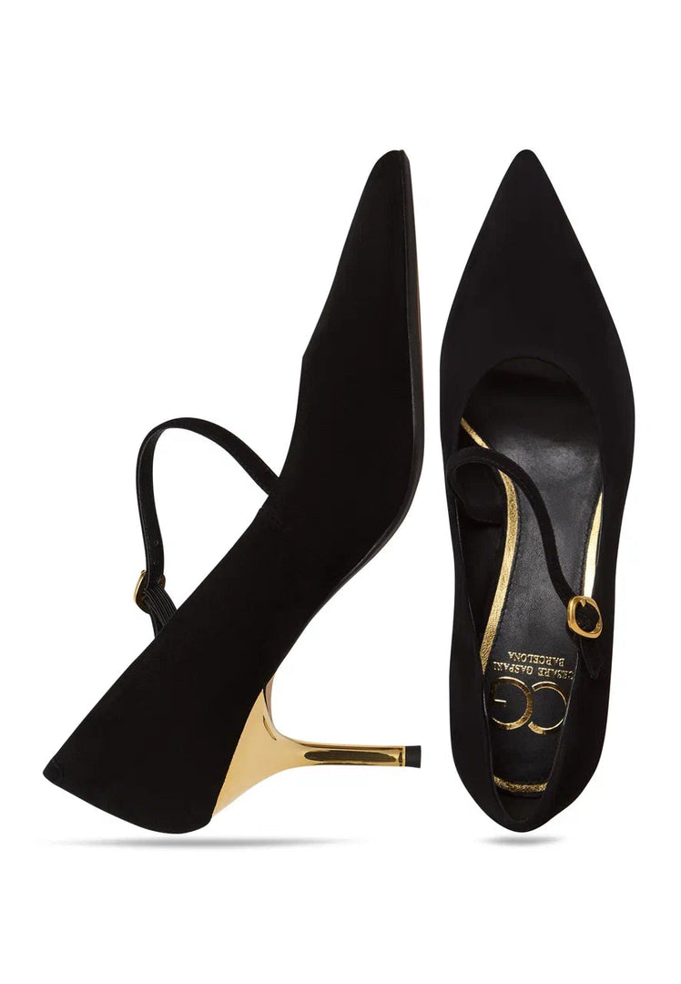 Midnight Muse Mary Janes - Gold