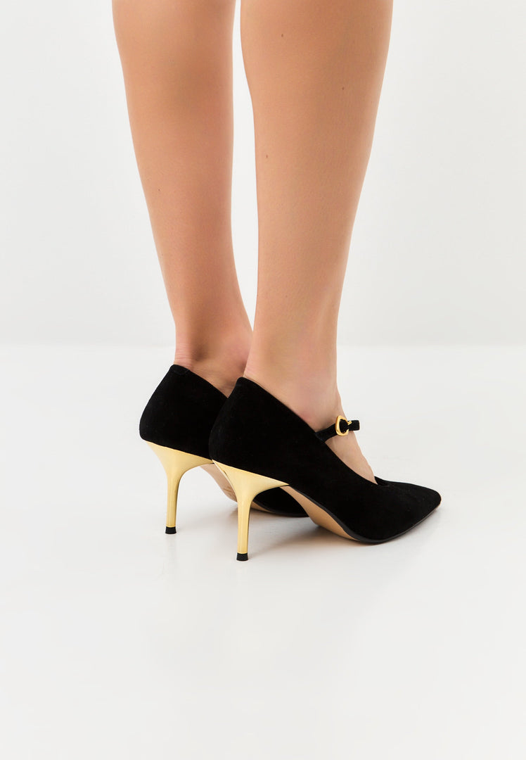 Midnight Muse Mary Janes - Gold