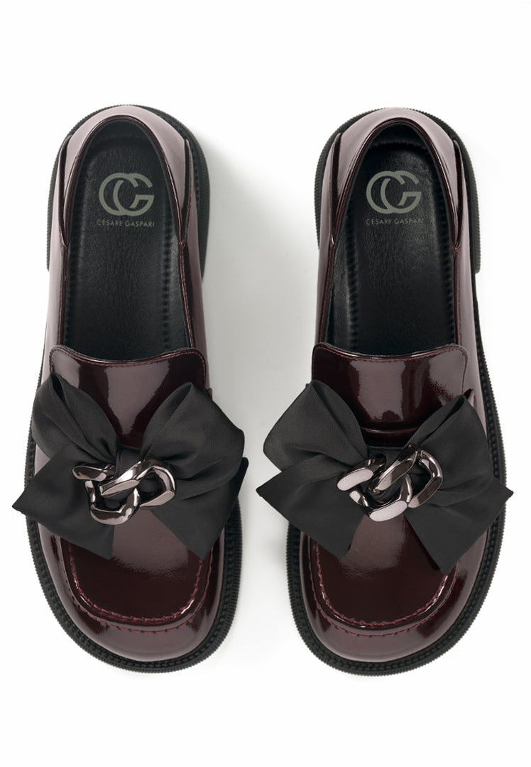 Gloss Bow Loafers