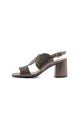 Soft Wave Block Heel Sandals - Bronze