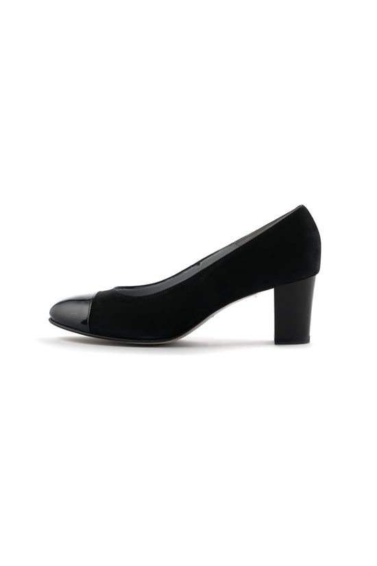 Velvet Cap-Toe Elegance Heels