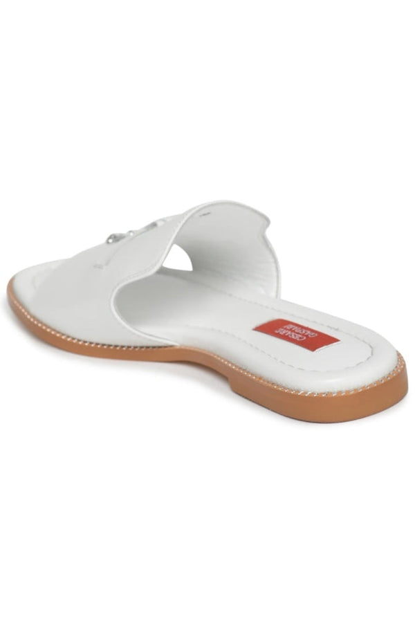 Tassel Stroll Mules - White