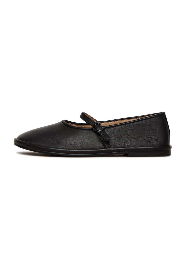 Minimalist Charm Flats - Black