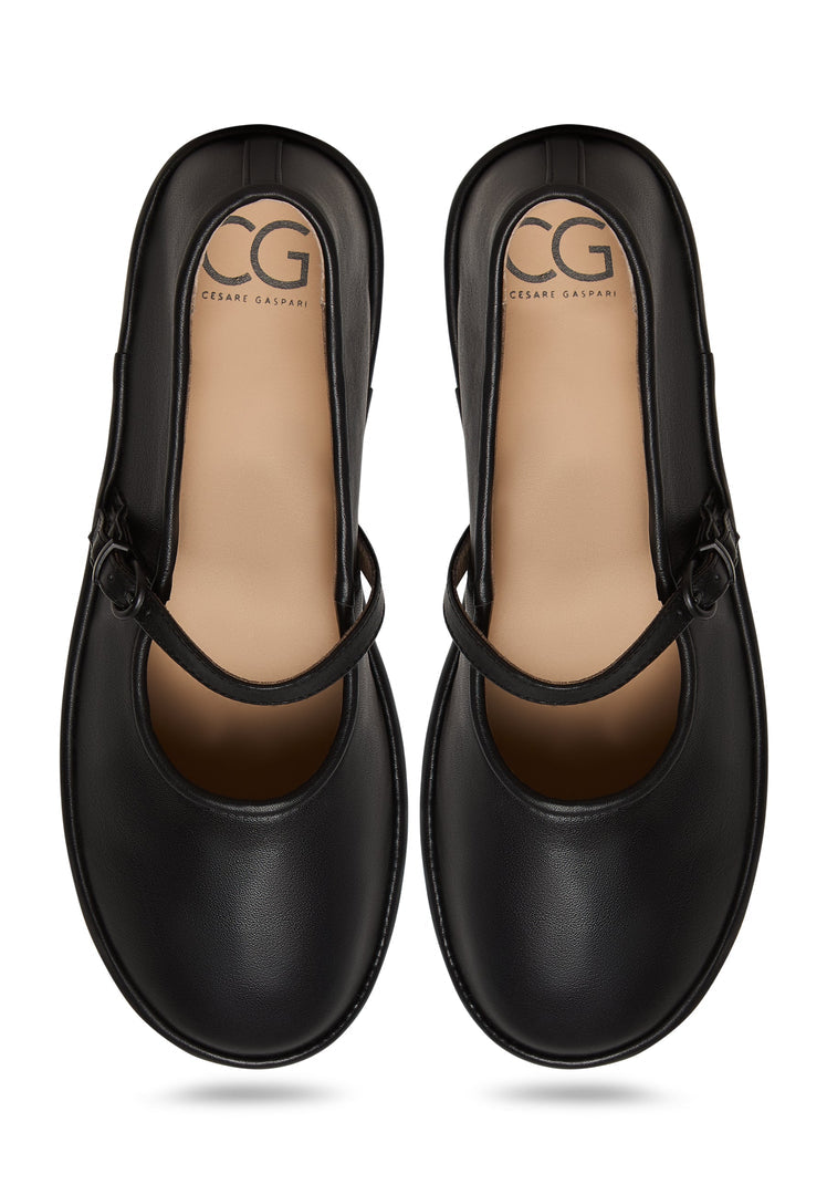 Minimalist Charm Flats - Black
