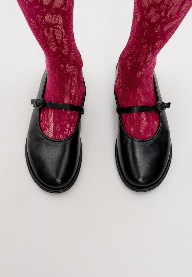 Minimalist Charm Flats - Black