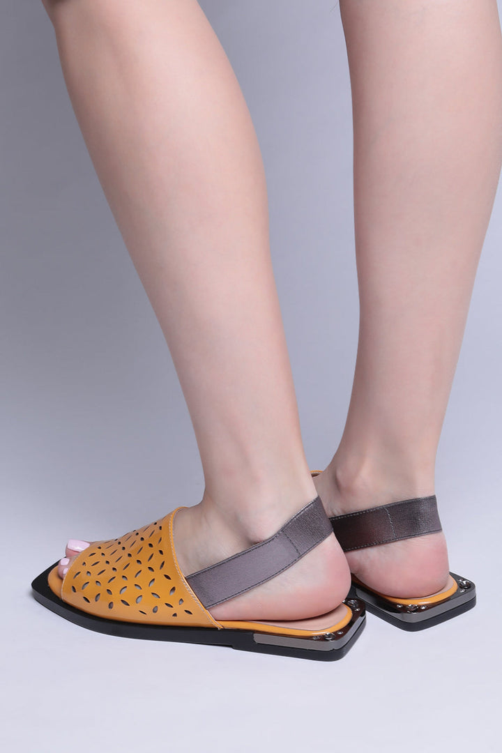 Sunburst Cutout Sandals