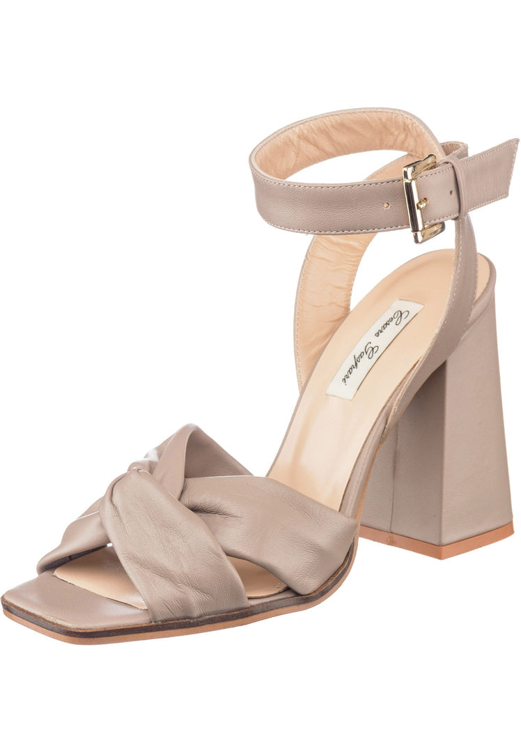 Twist Block Heel Sandals