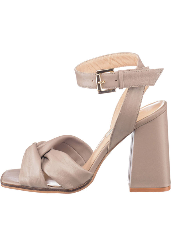 Twist Block Heel Sandals