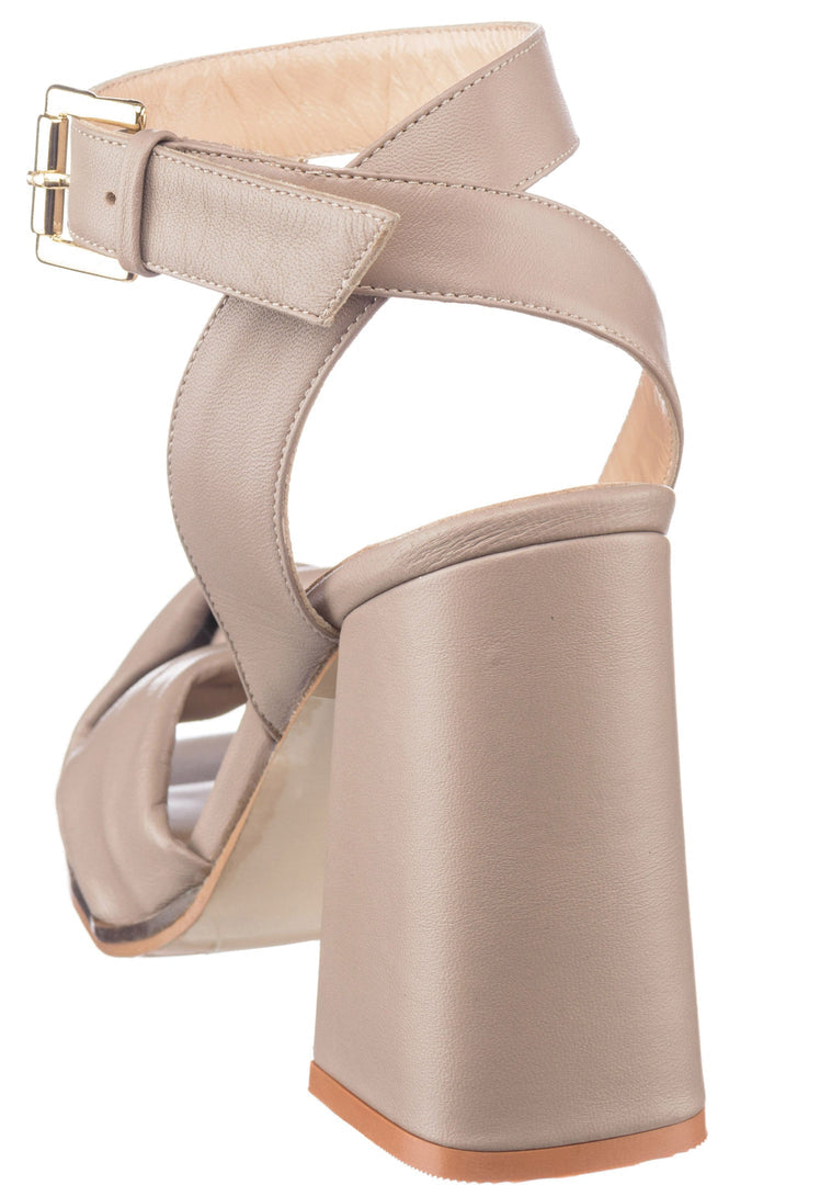 Twist Block Heel Sandals