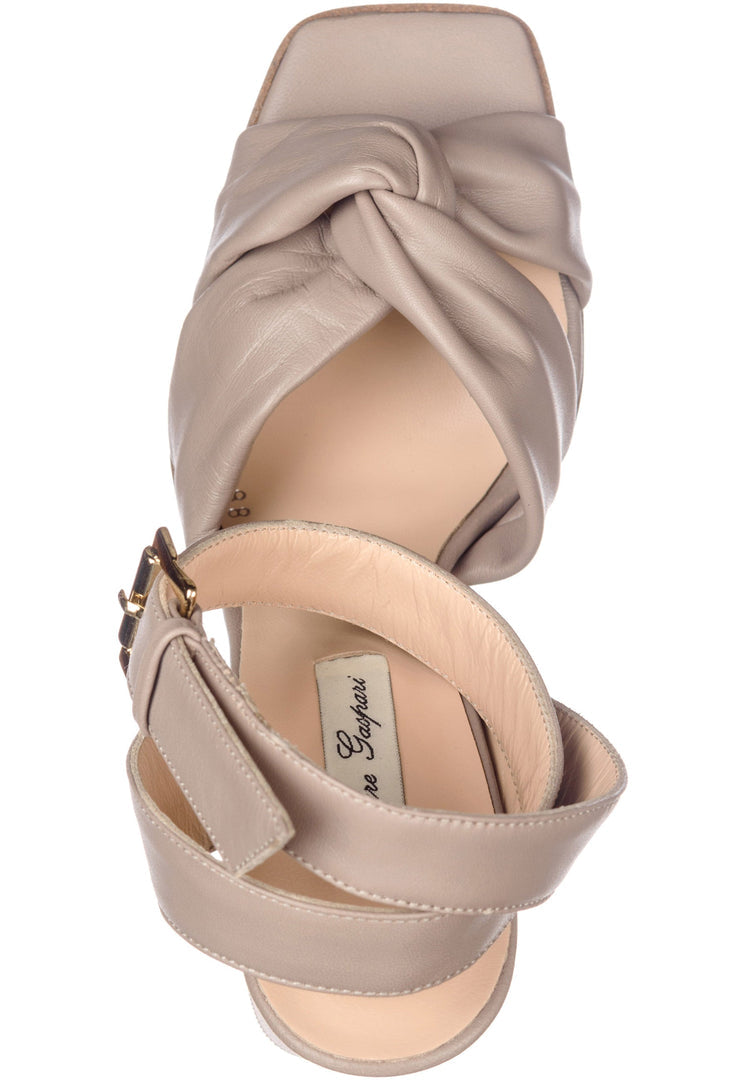 Twist Block Heel Sandals