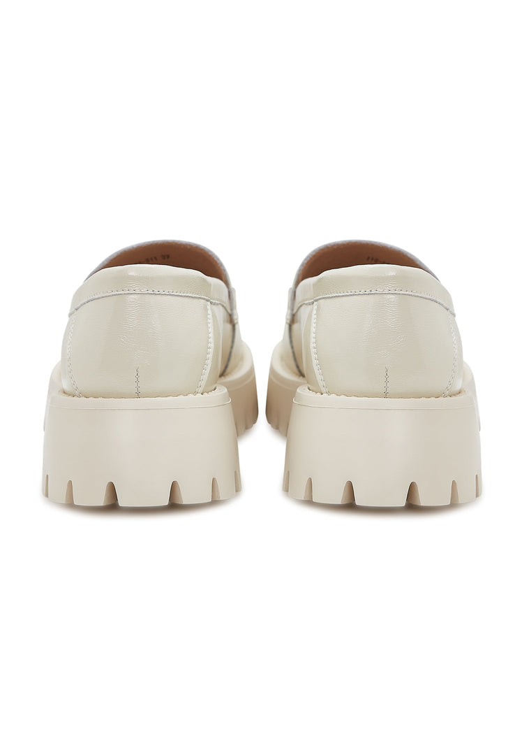 Luxe Chain Loafers - Beige