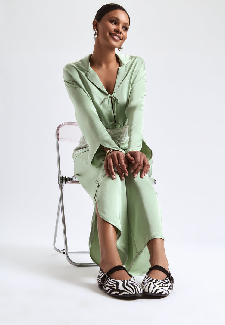 Chic Mary Jane Flats - Zebra