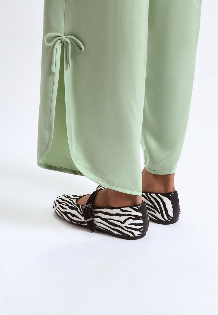 Chic Mary Jane Flats - Zebra