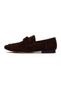 Suede Penny Loafers - Brown