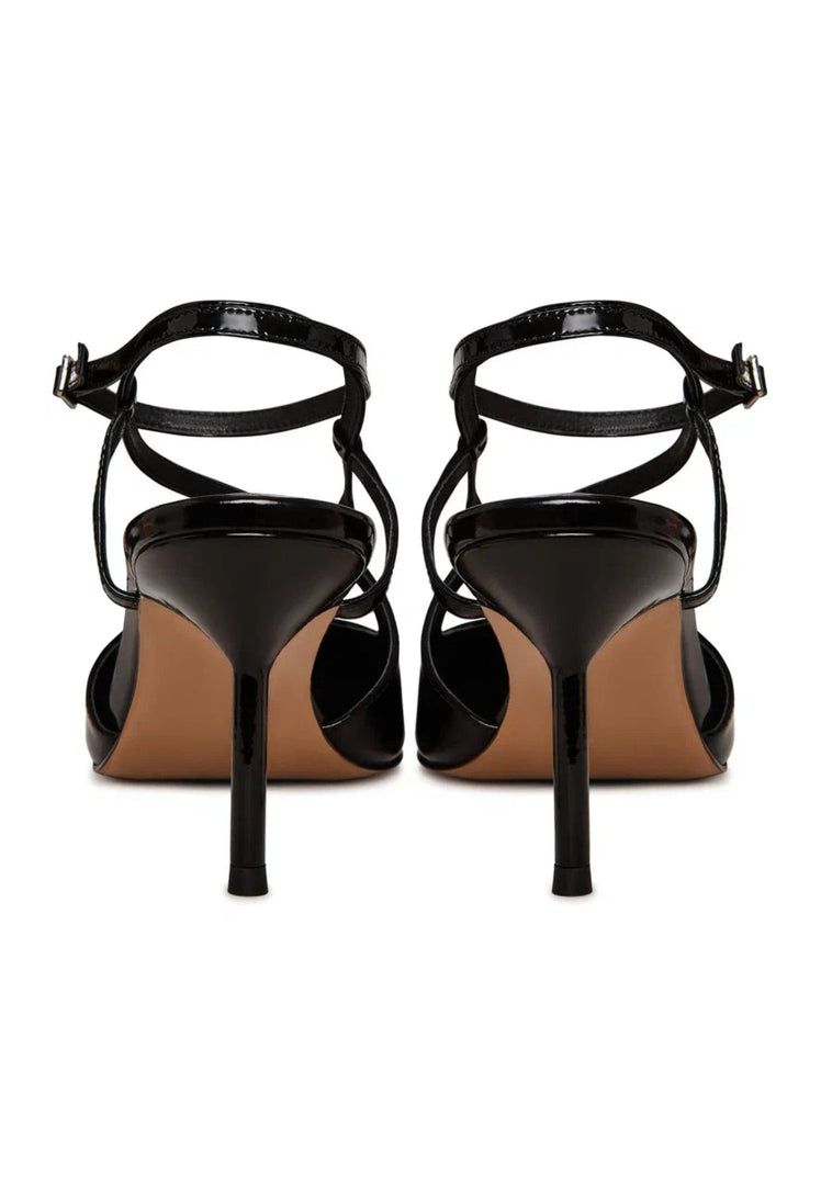 Patent Strappy Heels - Black