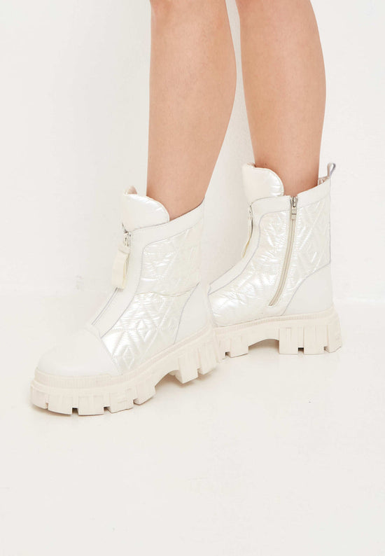 Quilted High-Top Winter Boots
