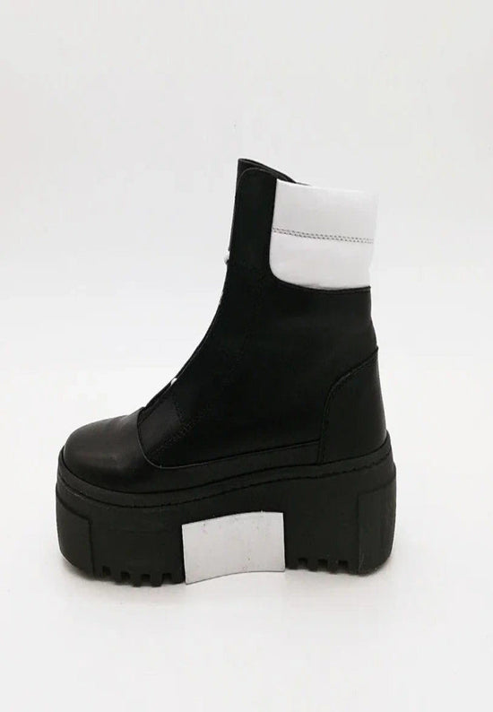 Bottines à plateforme bicolore
