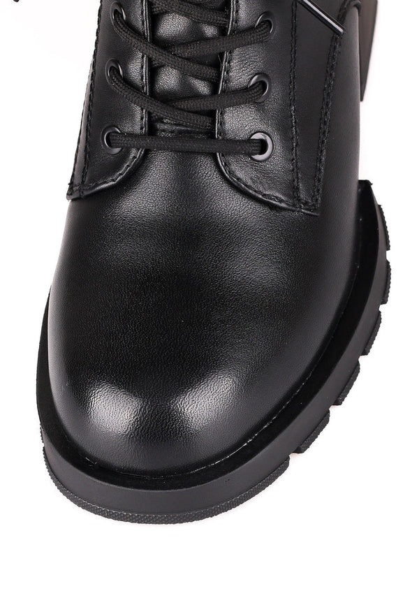 Heeled Lace-Up Ankle Boots