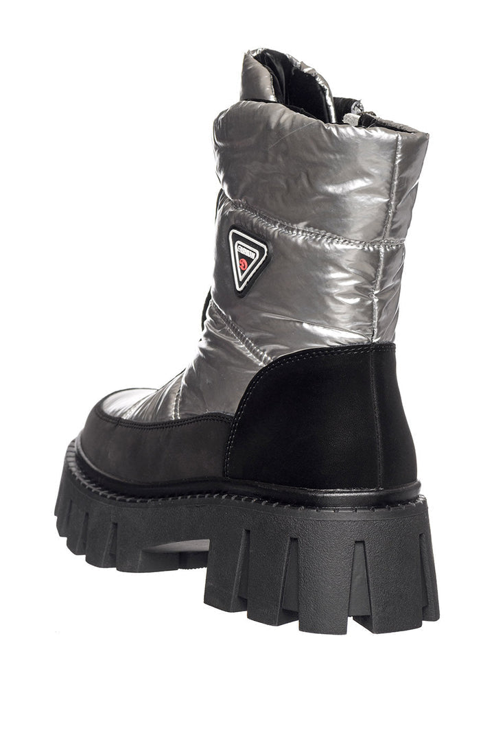 Bottes d'hiver métalliques à plateforme