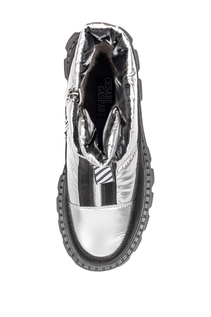 Bottes d'hiver métalliques à plateforme