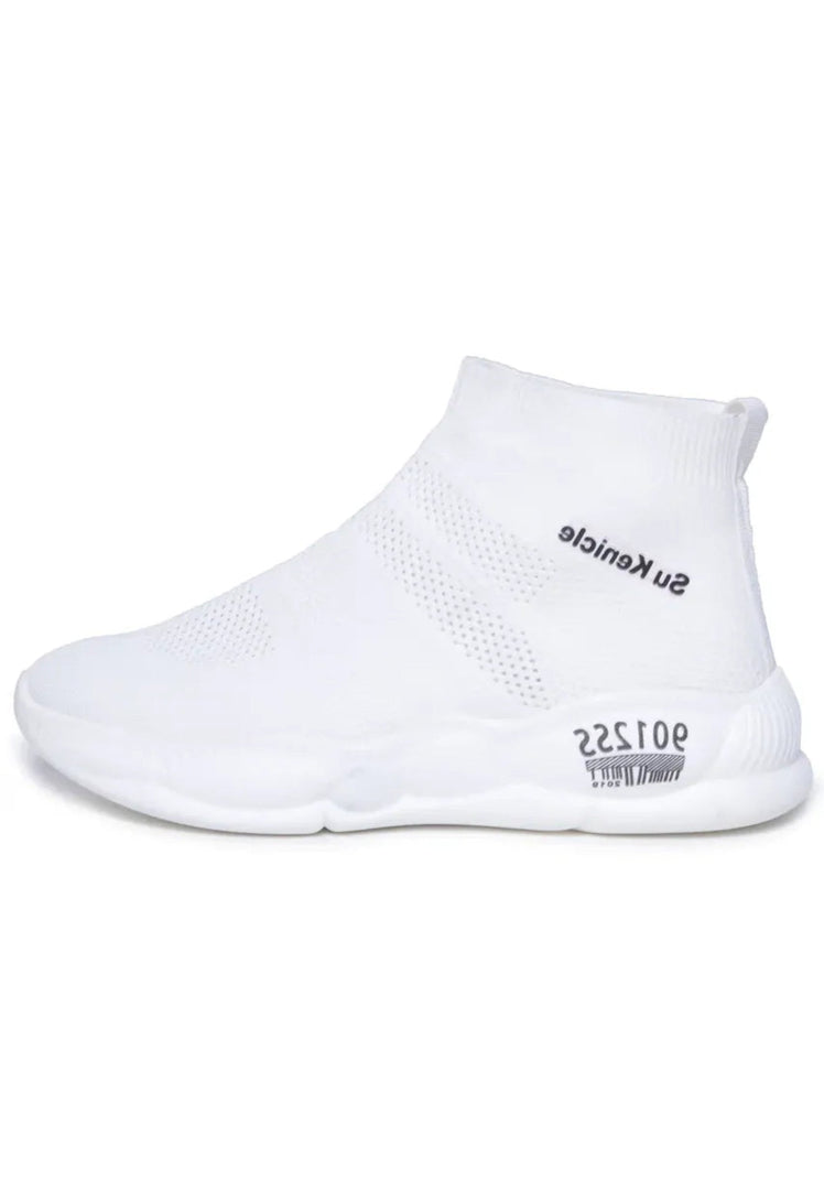 Baskets en tricot - Blanc