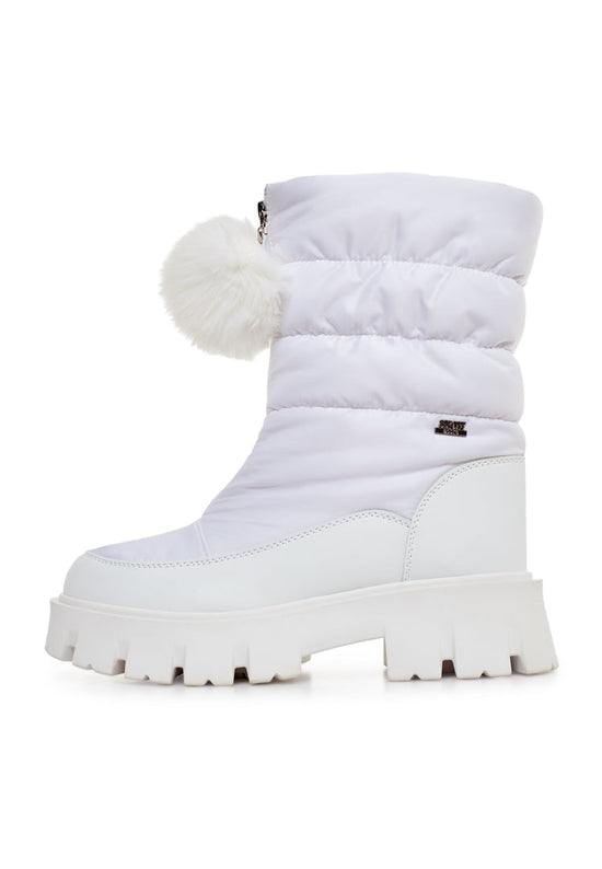 Bottes d'hiver bordées de fourrure - Blanc