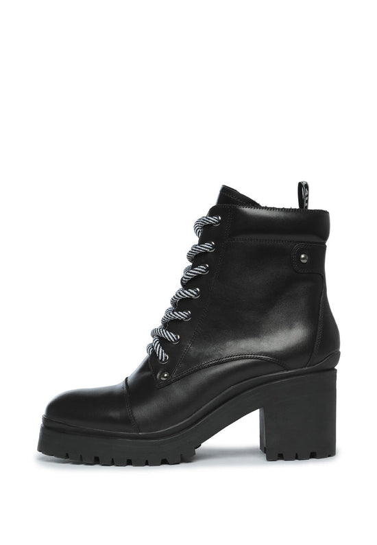 Bottines à lacets et à talons - Noir