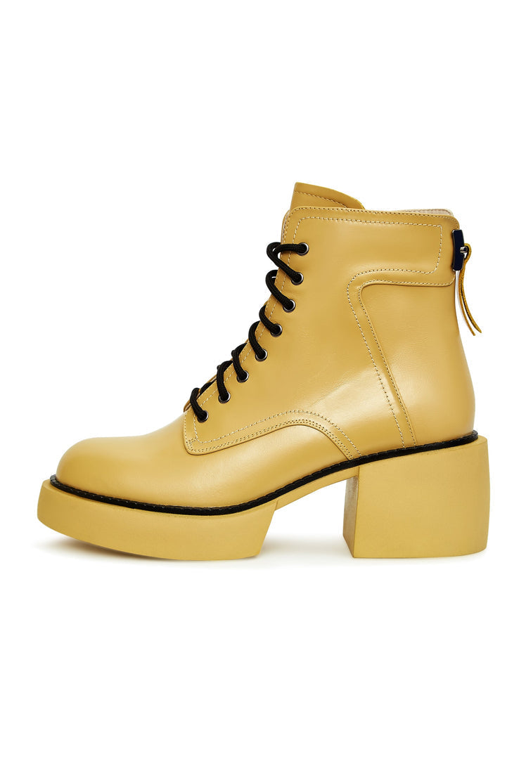 Chic Ankle Boots - Yellow