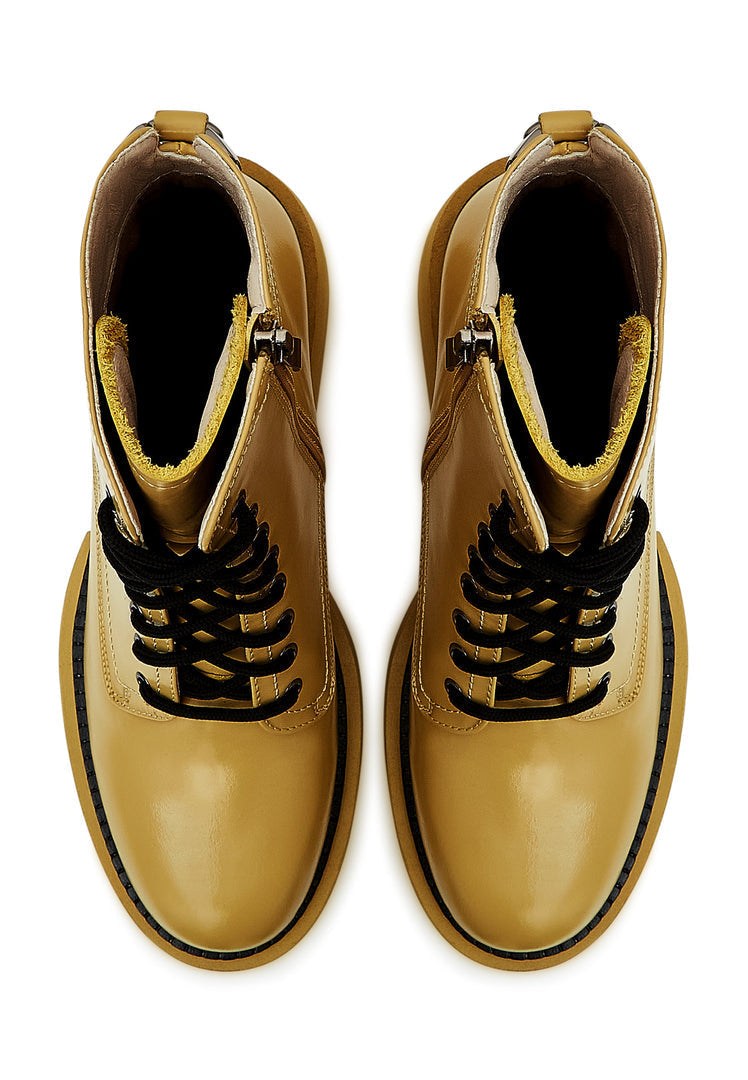 Chic Ankle Boots - Yellow