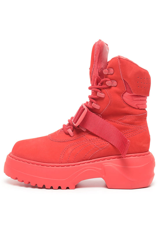 Baskets rouges audacieuses pour femmes - Chaussures d'automne tendance et confortables