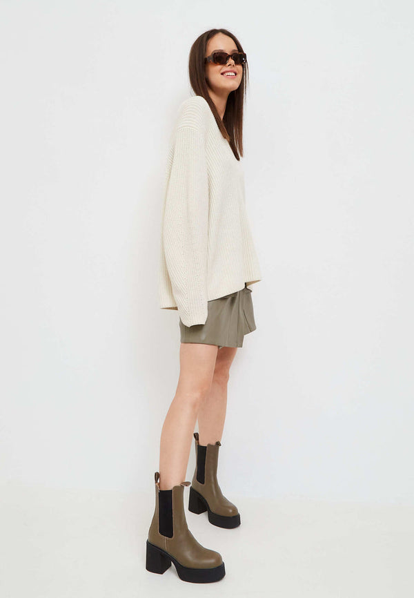 Platform Chelsea Ankle Boots - Brown