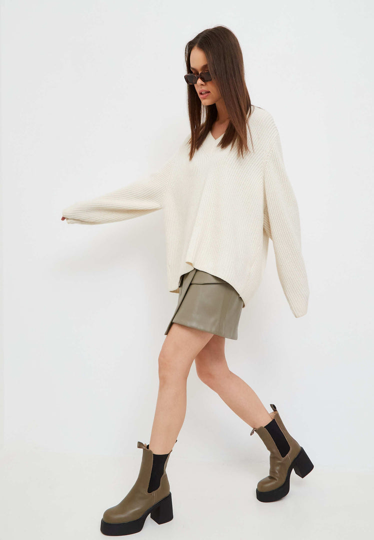 Platform Chelsea Ankle Boots - Brown