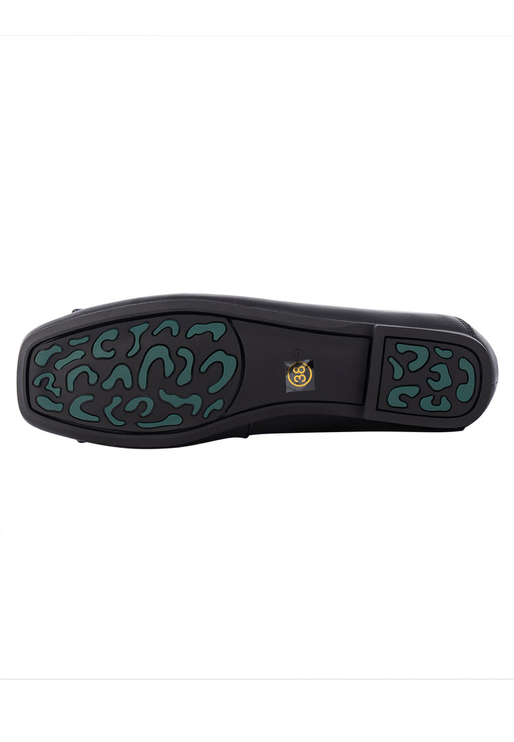 Elegant Bow Accent Ballerinas - Black