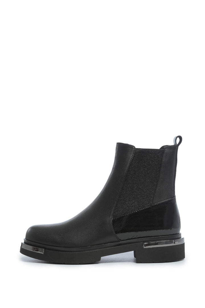 Metallic-Trim Chelsea Boots