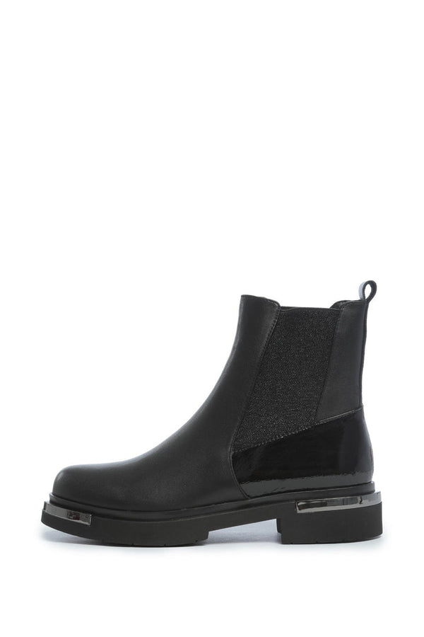 Metallic-Trim Chelsea Boots