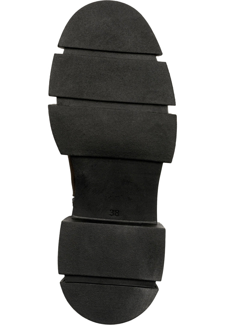 Stiefeletten aus Wildleder mit klobigem Plateau