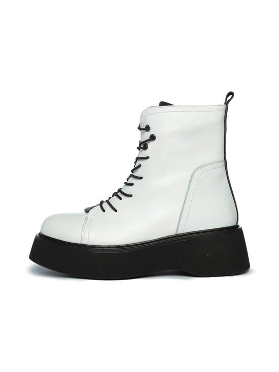 Plateau-Schnürstiefeletten