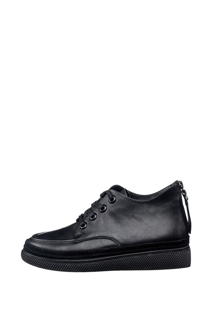 Bottines à lacets en cuir à plateforme