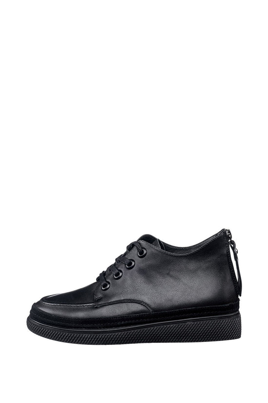 Bottines à lacets en cuir à plateforme