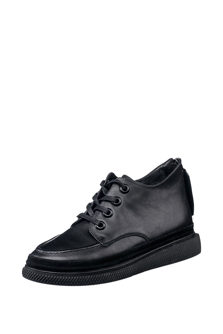 Bottines à lacets en cuir à plateforme
