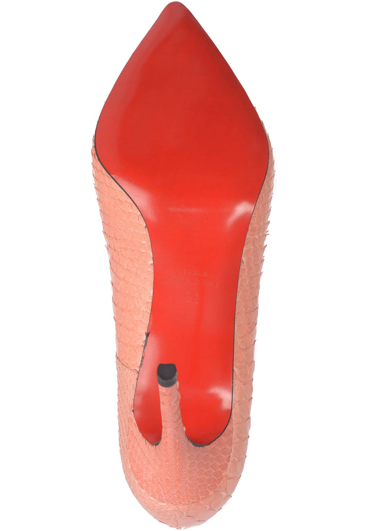 Stiletto-Pumps aus Schlangenleder